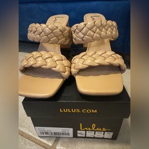 NIB Braided nude sandals
